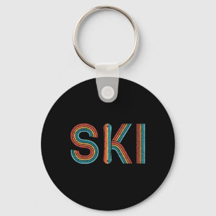 Porte-clés Ski Vintage 80s 90s Hiver Ski Hommes
