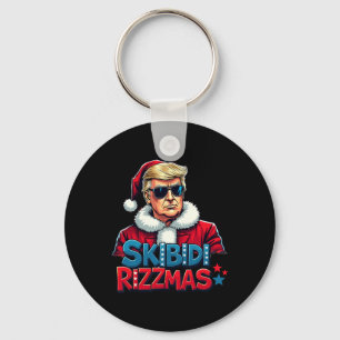Porte-clés Skibidi Rizzmas Noël Rizz Père Noël Trump S