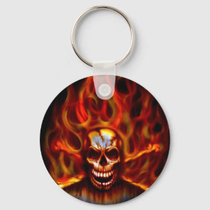 Porte-clés Skull Fire Keychain