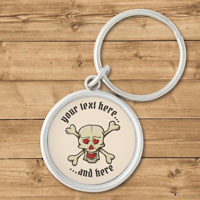 Porte-clés Skull with Hearts (Créateur téléchargé)