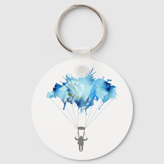Porte-clés Skydiver, Parachute. Sport De Plongée En Plein Air (Recto)