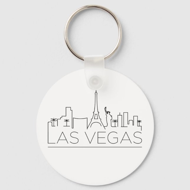 Porte-clés Skyline stylisé Las Vegas (Recto)