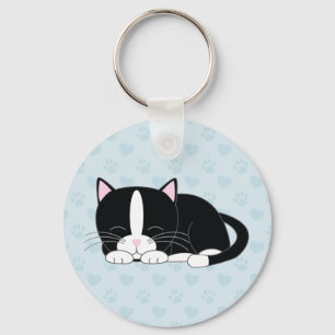 Porte-clés Sleepy Kitty {Tuxedo}