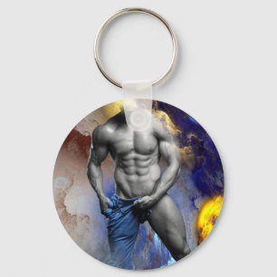 Porte-clés SlipperyJoe's Homme torse nu abs sixpack mettant