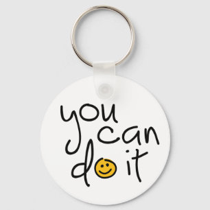 Porte-clés Slogan you can do it, tu peux le faire ou tu le fa
