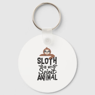 Porte-clés Sloth Is My Spirit Animal Funny Cute Keychain