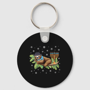 Porte-clés Sloth Menorah Hanoukka Chanukah Animal Sloths Jewi