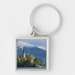 Porte-clés Slovénie, Bled, lac de Bled, île de Bled, Bled