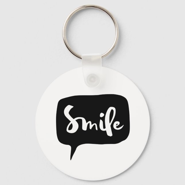 Porte-clés Smile Graphique Voix Bulle Image InspirationalArt (Recto)