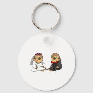 Porte-clés Smiletodaytees Funny Sloth Mariée Et Mariage De Ch