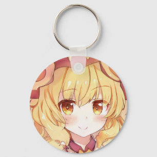 Porte-clés Smiling blond girl with amber eyes anime manga