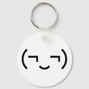 Porte-clés Smug Emoticon (‿MD) Kaomoji japonais