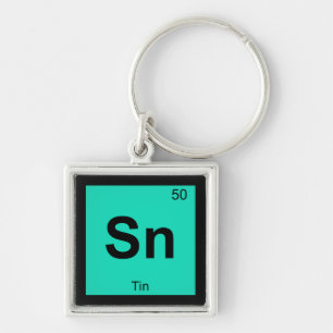 Porte-clés Sn - Chimie Tin Élément de symbole de table pér