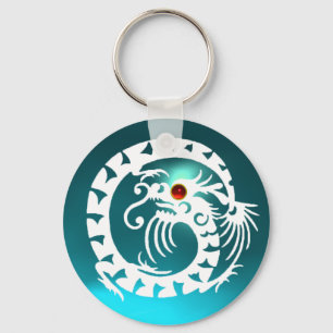 Porte-clés SNAKE DRAGON,white,red  ruby,blue aquamarine