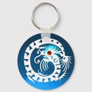 Porte-clés SNAKE DRAGON,white,red ruby, blue sapphire