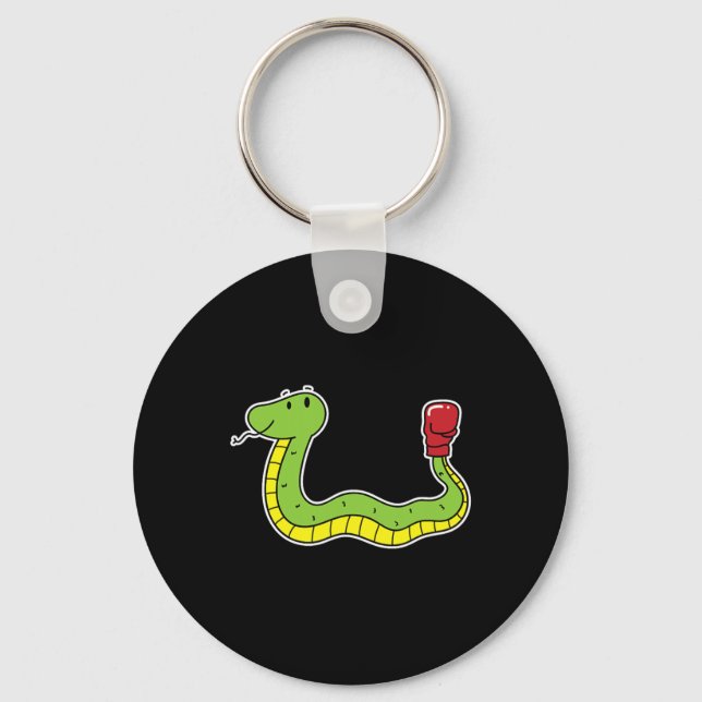 Porte-clés Snake fait la boxe (Recto)