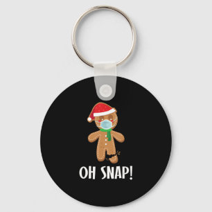 Porte-clés Snap Ginger Pain Homme Masque cadeau de vacances