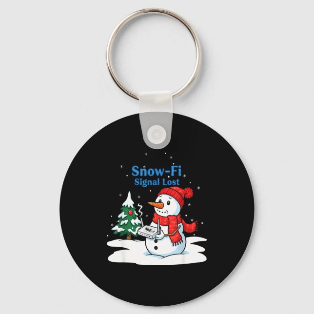 Porte-clés Snow-fi Signal Lost Funny Christmas Snowman Wifi  (Recto)