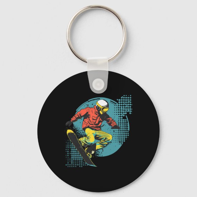 Porte-clés Snowboard Comic Look Alpine Snowboard (Recto)