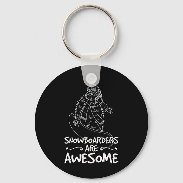 Porte-clés Snowboard Ski Snowboard Activité compétitive (Recto)