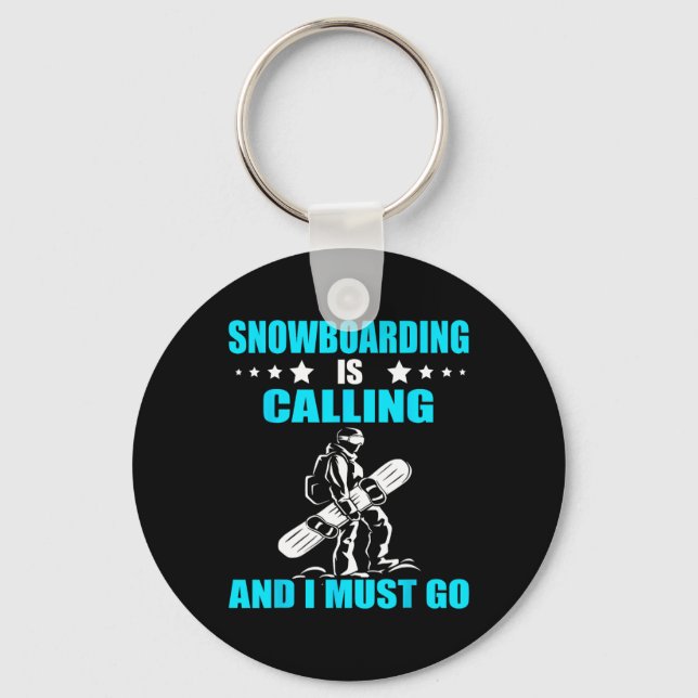 Porte-clés Snowboard Snowboard Appelle Snowboard Wint (Recto)