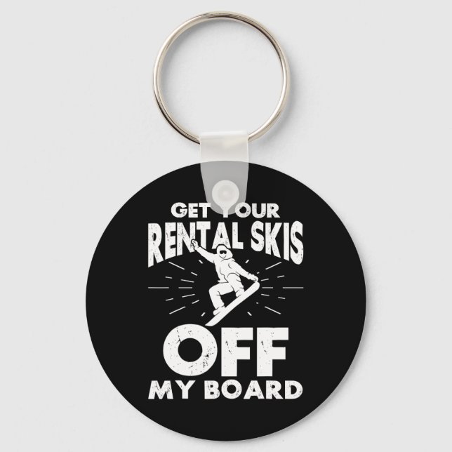 Porte-clés Snowboard Snowboard Obtenez Votre Location Skis Ho (Recto)