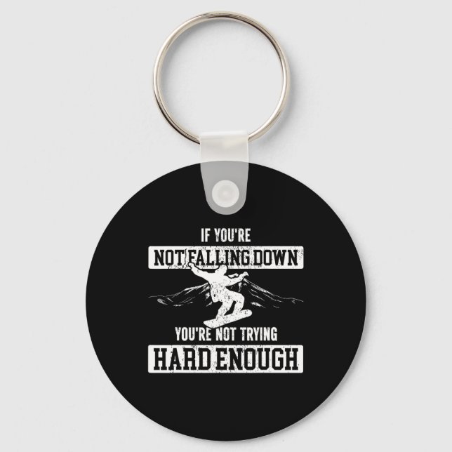 Porte-clés Snowboard Snowboard Si vous ne tombez pas (Recto)