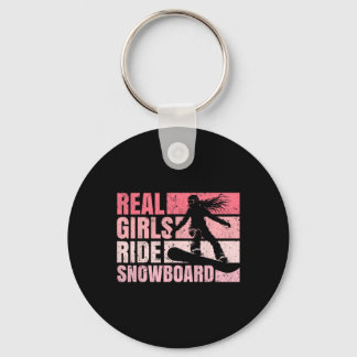 Porte-clés Snowboard Snowboard Vintage Girl Ride Real Girl