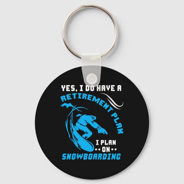 Porte-clés Snowboard Sport Snowboard Plan de retraite Extrem (Recto)