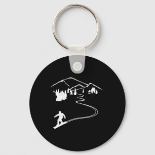 Porte-clés Snowboarder Freeride Design Snowboard Apres Ski