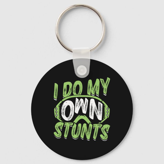 Porte-clés Snowboardeur Je Fais Mes Propres Stunts Snowboard  (Recto)