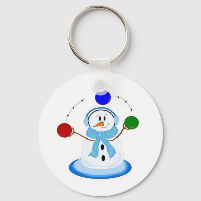 Porte-clés Snowman Jongler des balles (Recto)