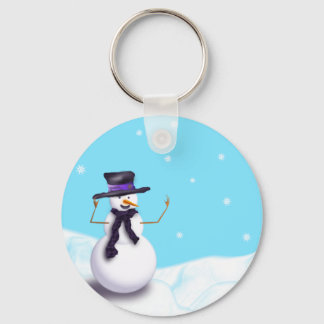 Porte-clés Snowman pourpre