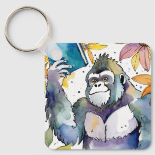 Porte-clés Sober Gorilla avec grand livre AA prière PERSONNAL