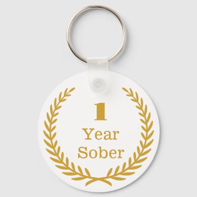 Porte-clés Sobre de 1 an, Soberversaire de date personnalisée (Recto)