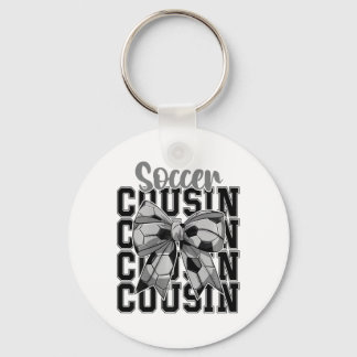 Porte-clés Soccer Cousin Coquette Bow Biggest Fan Sport Lover