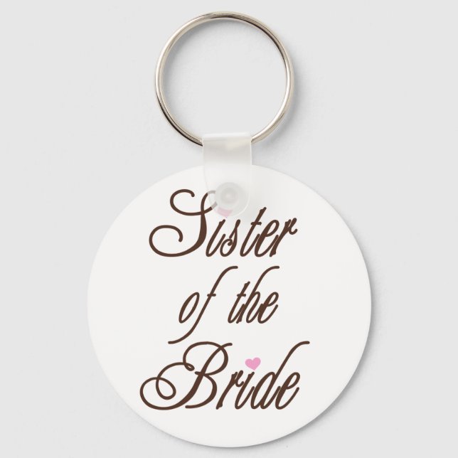 Porte-clés Soeur de la mariée Classy Browns (Recto)