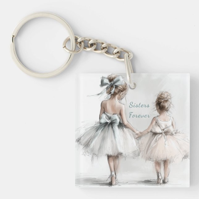 Porte-clés Soeurs pour toujours Porte - clé - Pastel Big & Li (Devant)