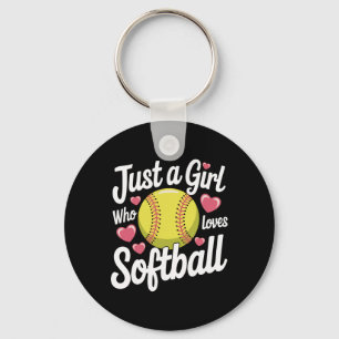 Porte-clés Softball Juste Une Fille Qui Aime Le Softball 