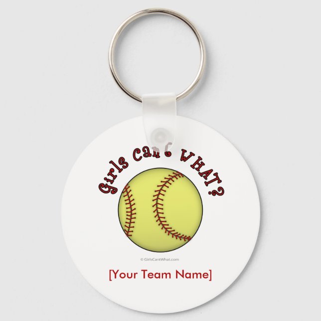 Porte-clés Softball-Red (Recto)
