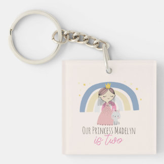Porte-clés Soirée d'anniversaire de la mignonne princesse