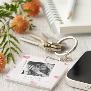 Porte-clés Sois ma Saint Valentin   photo personnalisée   Coe