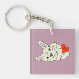 Porte-clés Sois mon Valentin, chien