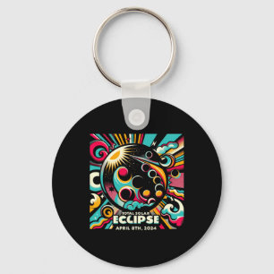 Porte-clés Solar Eclipse 2024 04.08.24 Eclipse Hommes Femmes