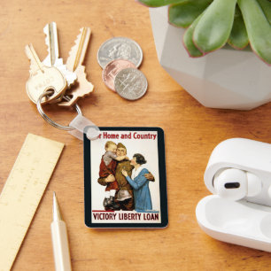 Porte-clés Soldat patriotique vintage pour l'emprunt de la li