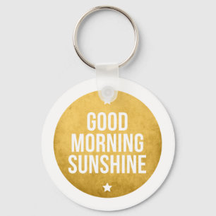 Porte-clés soleil bonjour, art de mot, conception des textes