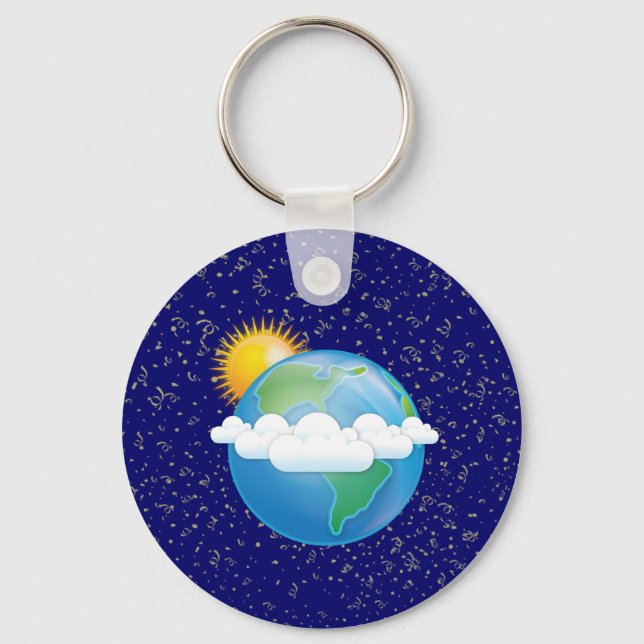 Porte-clés Soleil et Terre - (Recto)