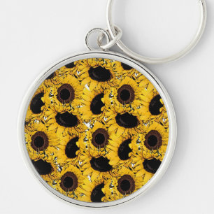 Porte-clés soleil fleurs pétales nager plongée marine nature 