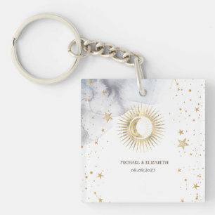 Porte-clés Soleil, Lune, Étoiles célestes 