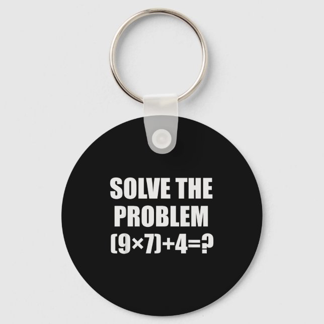 Porte-clés Solve The Problem Funny 67 Meme Brainrot Math Teac (Recto)